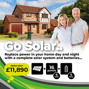 Go Solar and secure your energy future with Solar power and battery storage.