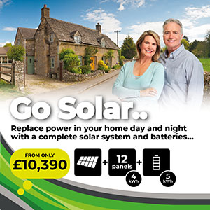 Go Solar and secure your energy future with Solar power and battery storage.