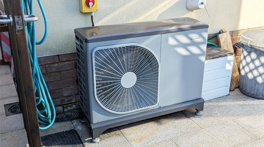 Heat pump installation at a Welsh home