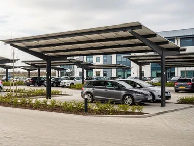 Solar Car port installation Commercial Wales