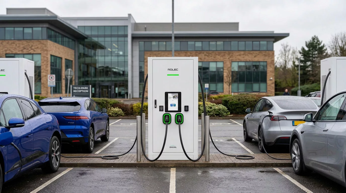 Workplace EV charger installation in Wales